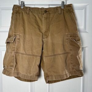 Polo Ralph Lauren Mens Cargo Shorts Tan Khaki Relaxed Fit Cotton Size 35